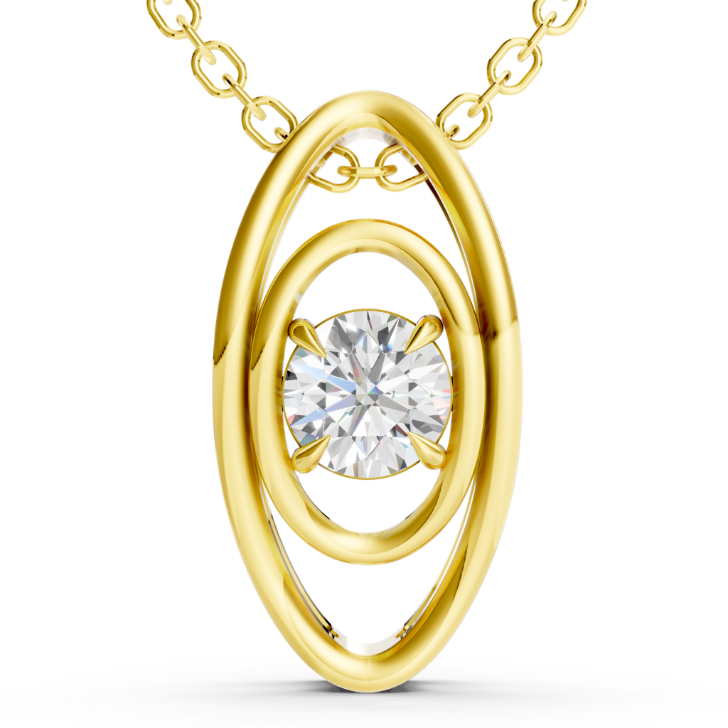 Saturnn Bloom Pendant 1 Carat Round