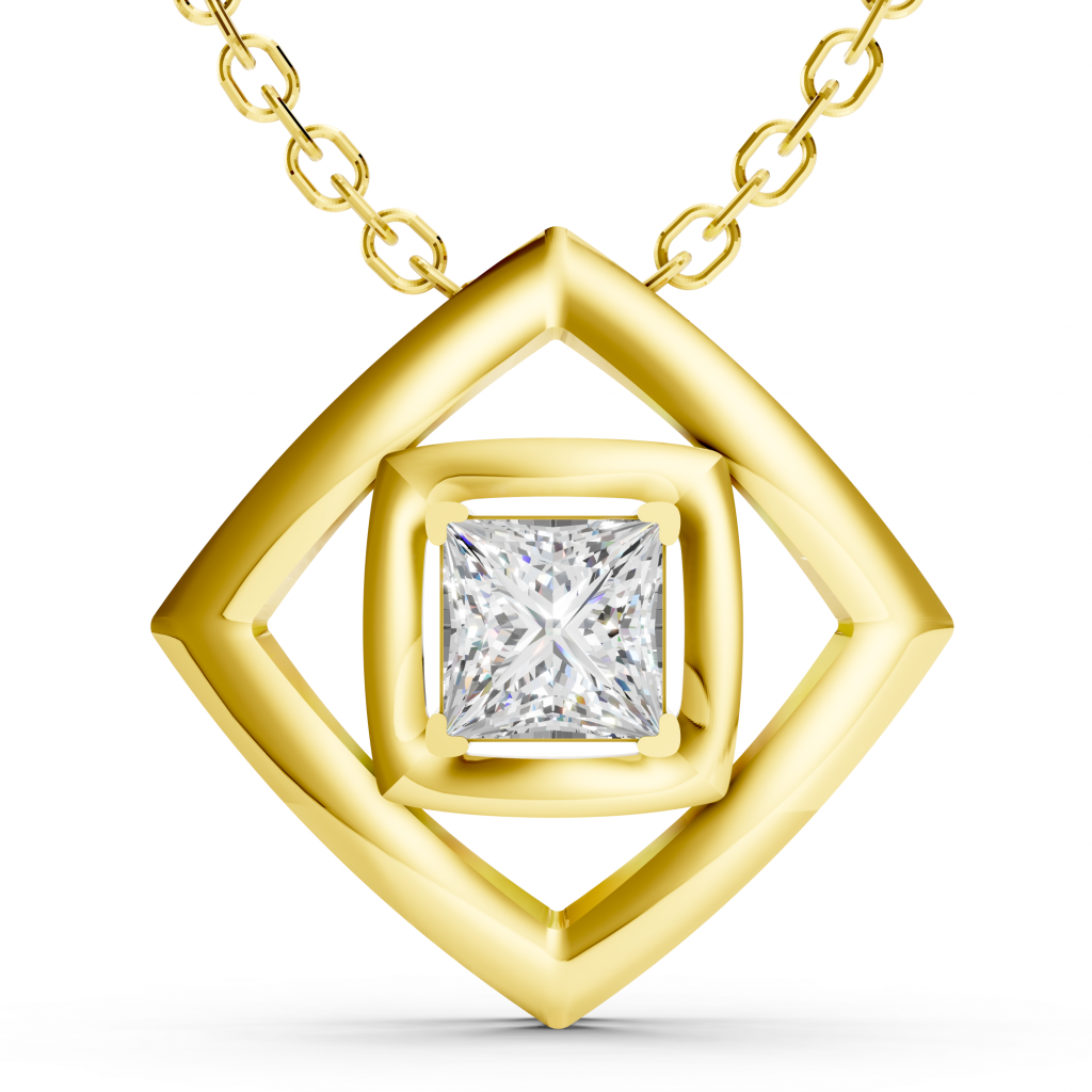 Aura Pendant 1 Carat Princess