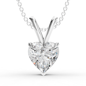 Coralune Pendant 1 Carat Heart - Silver