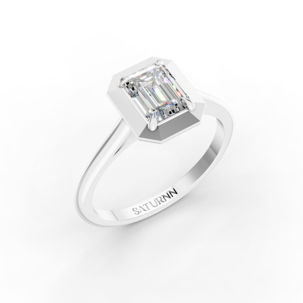 Bold Sparkle 2 Carat Emerald - Silver