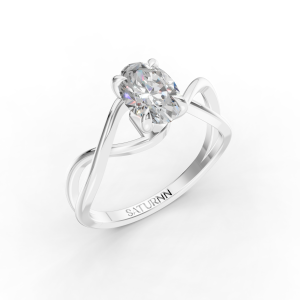 Eterna Weave 1 Carat Oval - Silver