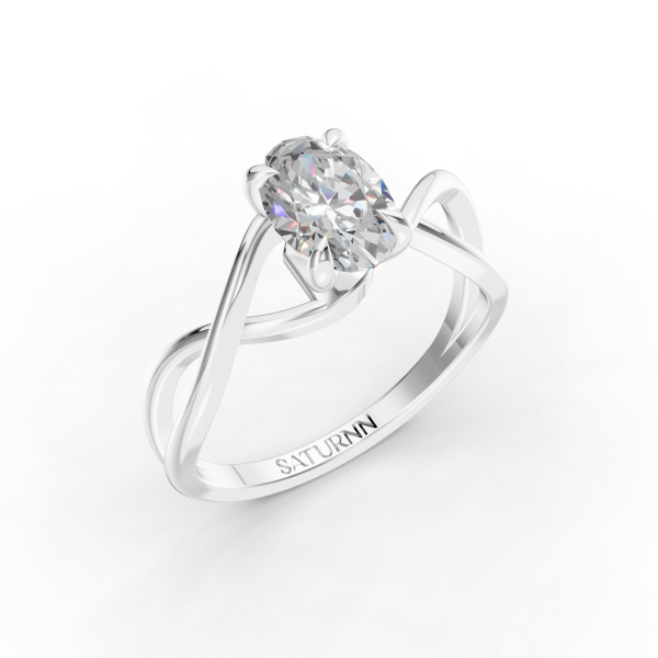 Eterna Weave 1 Carat Oval - Silver
