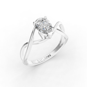 Eterna Weave 1 Carat Pear - Silver