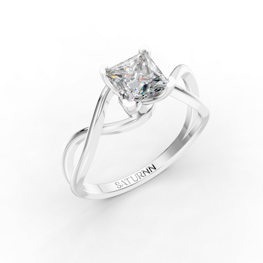 Eterna Weave 1 Carat Princess - Silver