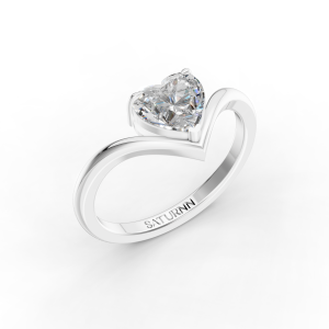 Edge Elegance 1 Carat Heart