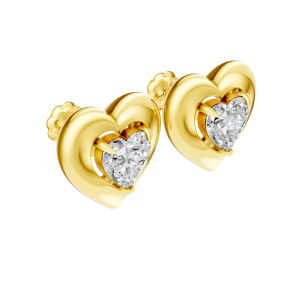 True Heart Earrings 2 Carat - Silver