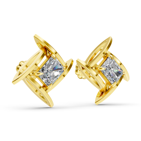 Iconic Earrings 1 Carat Radiant - Silver