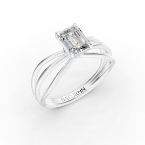 Indiva Curve 1 Carat Emerald - Silver