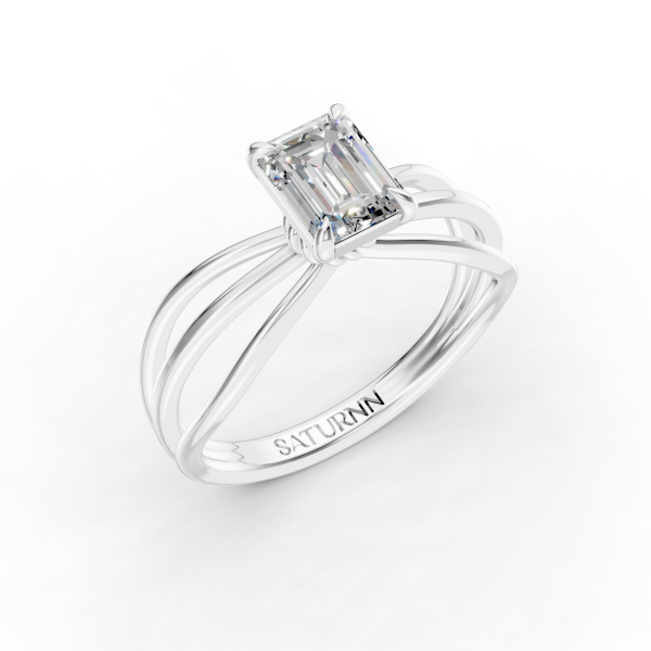 Indiva Curve 1 Carat Emerald - Silver