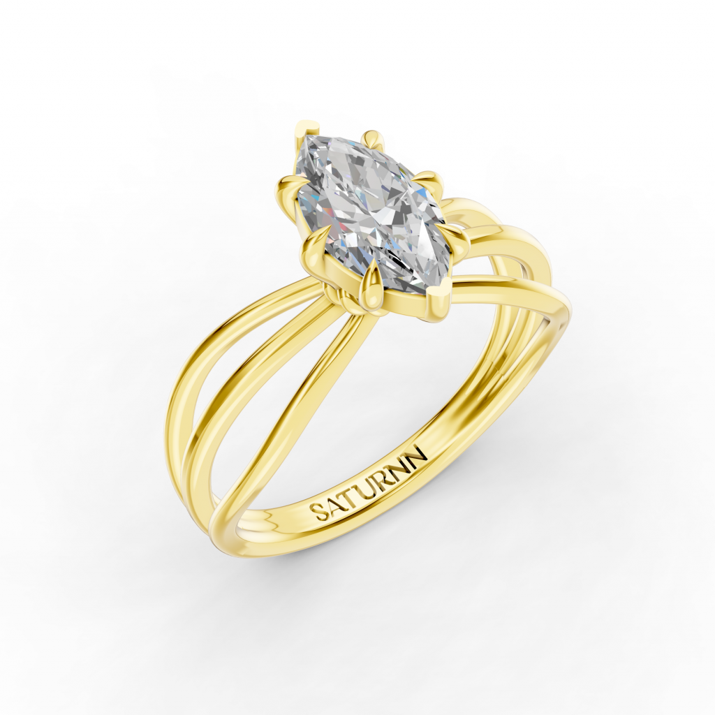 Indiva Curve 1 Carat Marquise - Silver