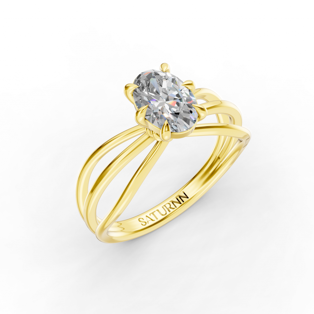 Indiva Curve 1 Carat Oval - Silver