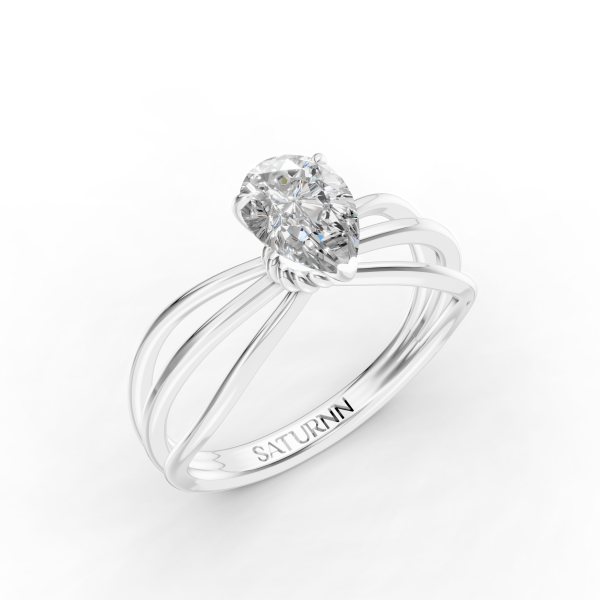Indiva Curve 1 Carat Pear - Silver