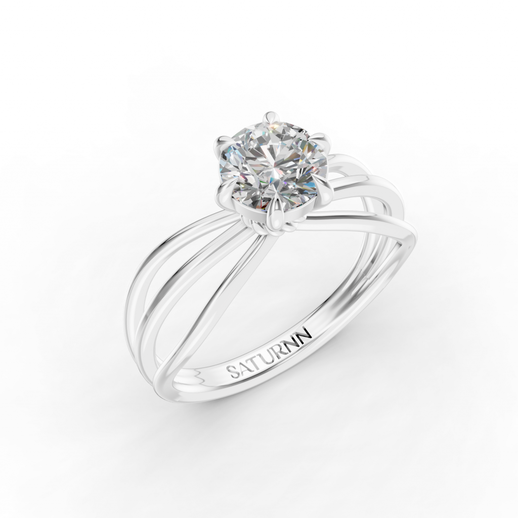 Indiva Curve 1 Carat Round - Silver