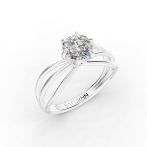 Indiva Curve 1 Carat Round - Silver