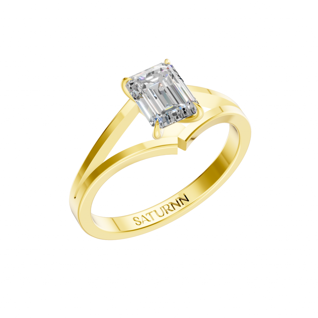 Crown Solitaire 1 Carat Emerald