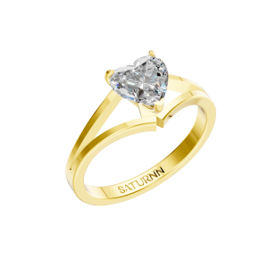 Crown Solitaire 1 Carat Heart