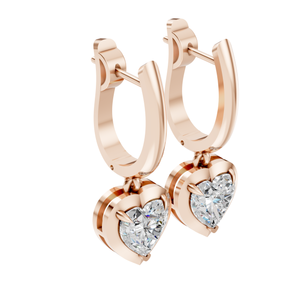 Twilight Drip Earrings 1 Carat Heart