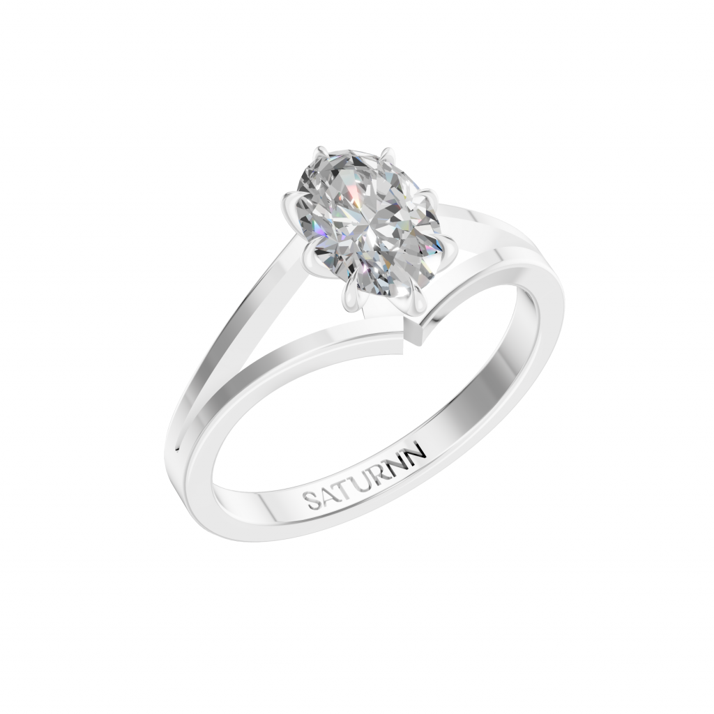 Crown Solitaire 1 Carat Oval