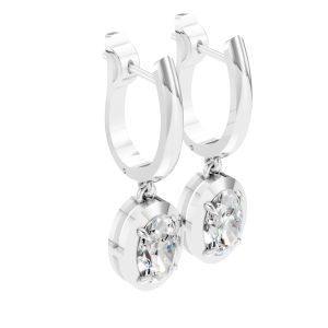 Twilight Drip Earrings 2 Carat Oval - Silver