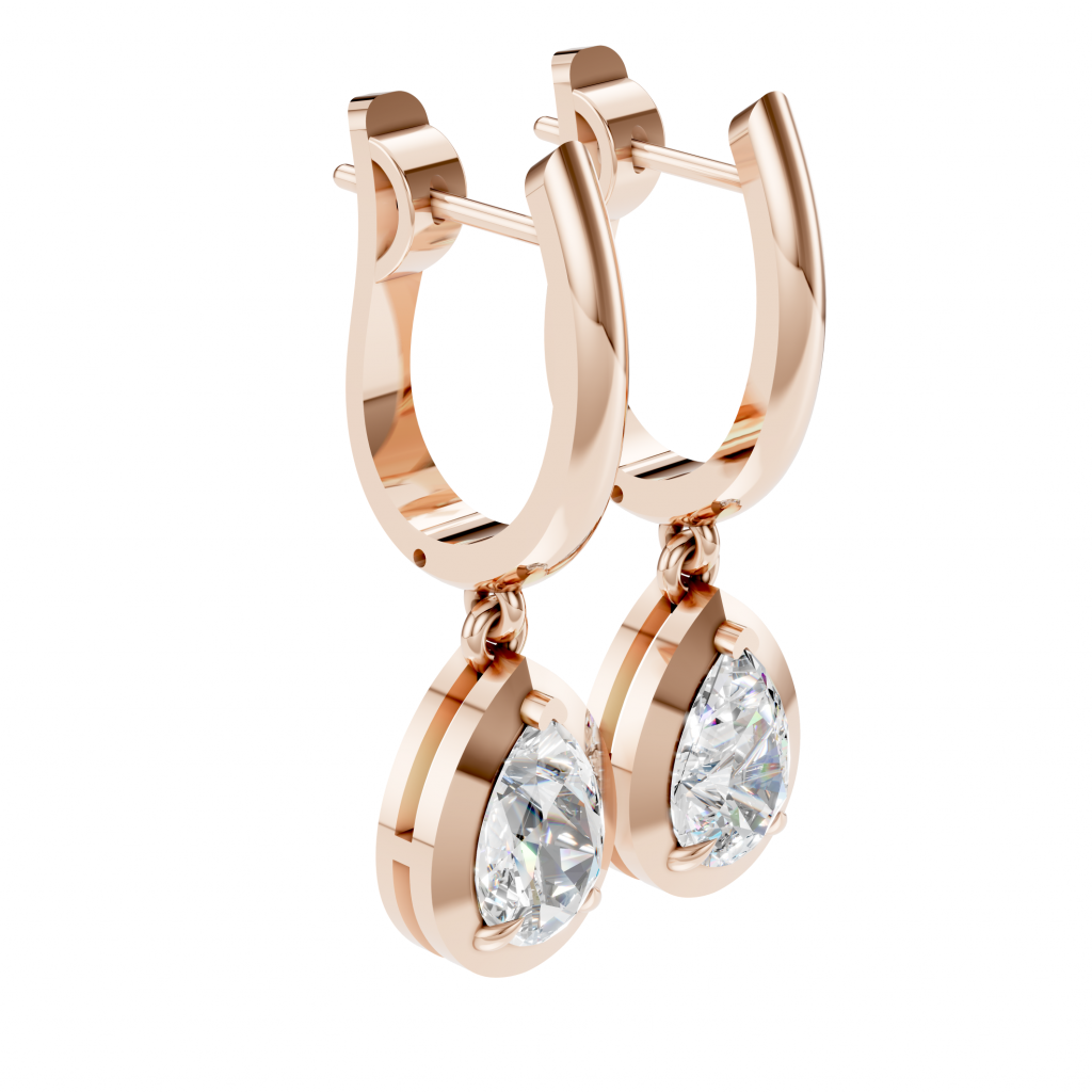 Twilight Drip Earrings 2 Carat Pear