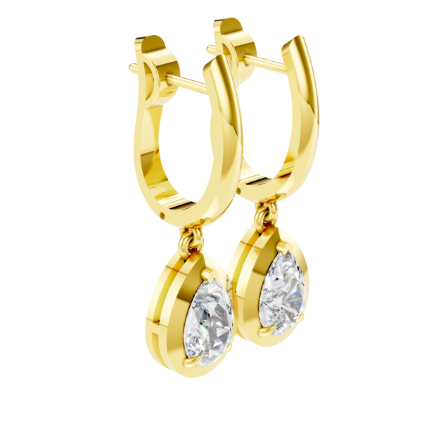 Twilight Drip Earrings 1 Carat Pear