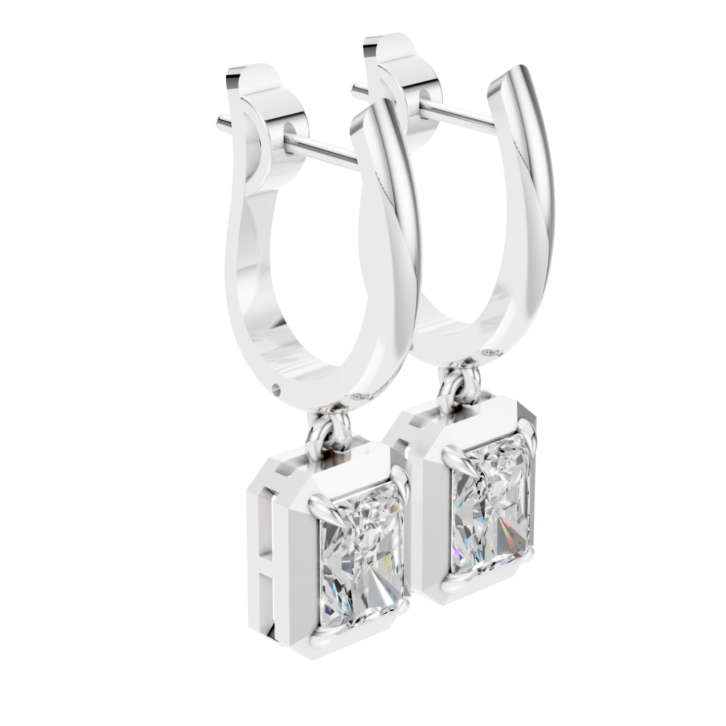 Twilight Drip Earrings 1 Carat Radiant
