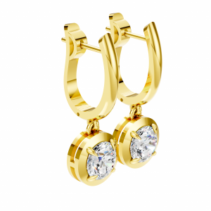 Twilight Drip Earrings 1 Carat Round