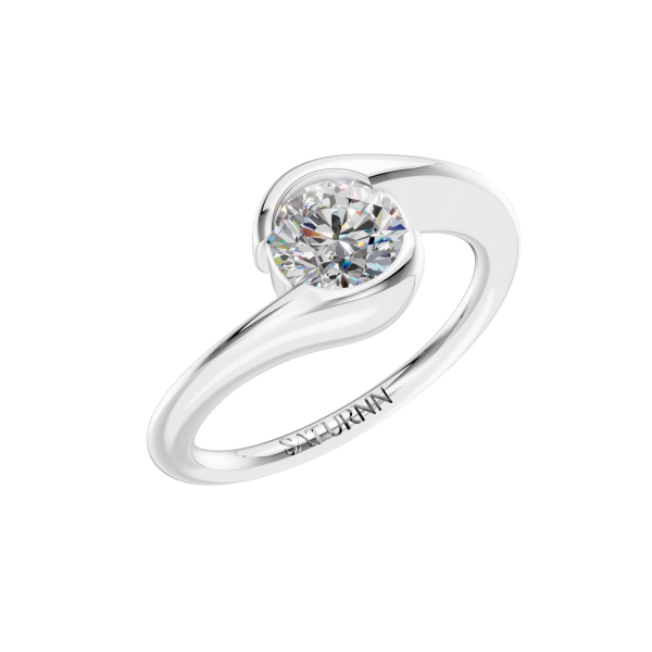 Twisture Collection 1 Carat Round - Silver