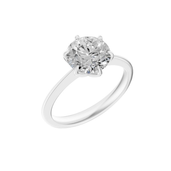 Forever Ring 2 Carat Round - Silver