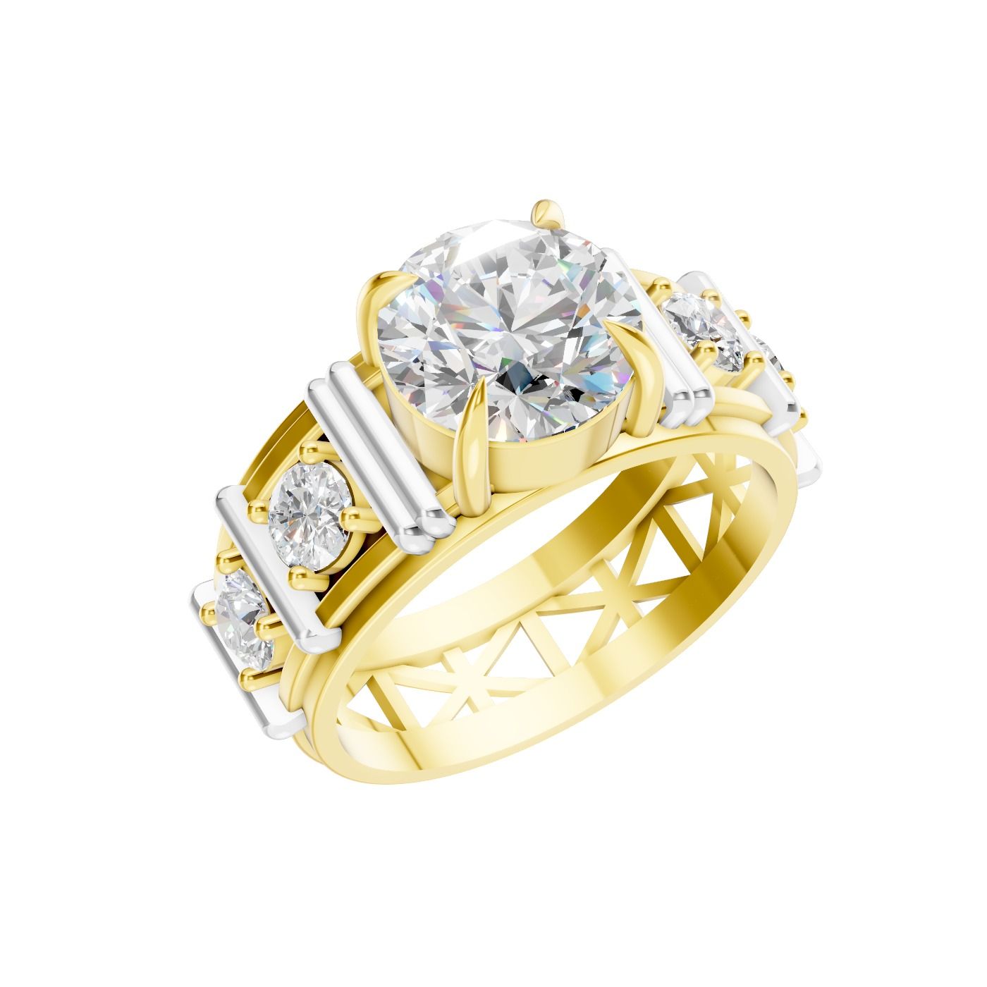 Solitaire Majesty 3 Carat Round - Silver